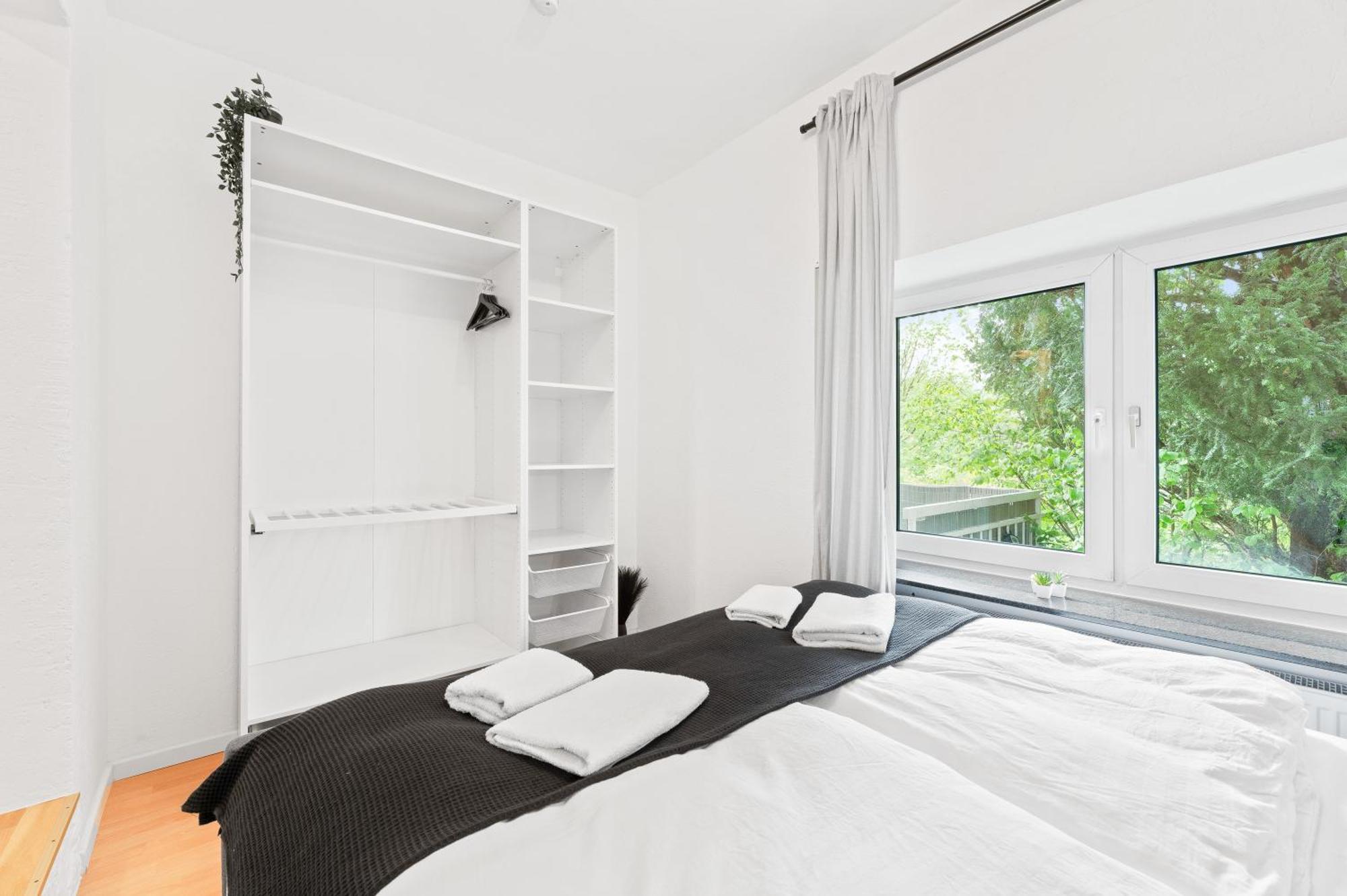 Kingsize Bett, Terrasse, Netflix, Zwei Zimmer Пфорцхайм Екстериор снимка
